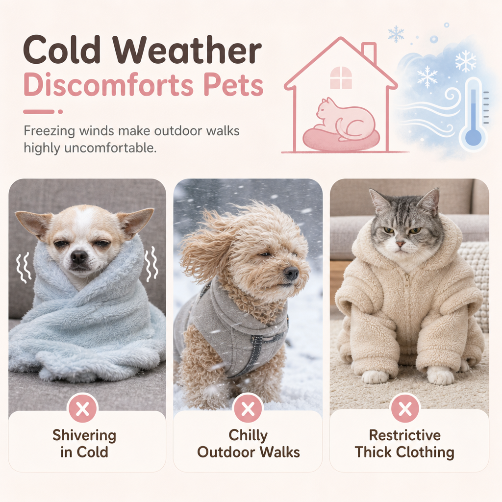 🐶Cozy Winter Pet Vest – Soft Plush with Adorable Bear Embroidery