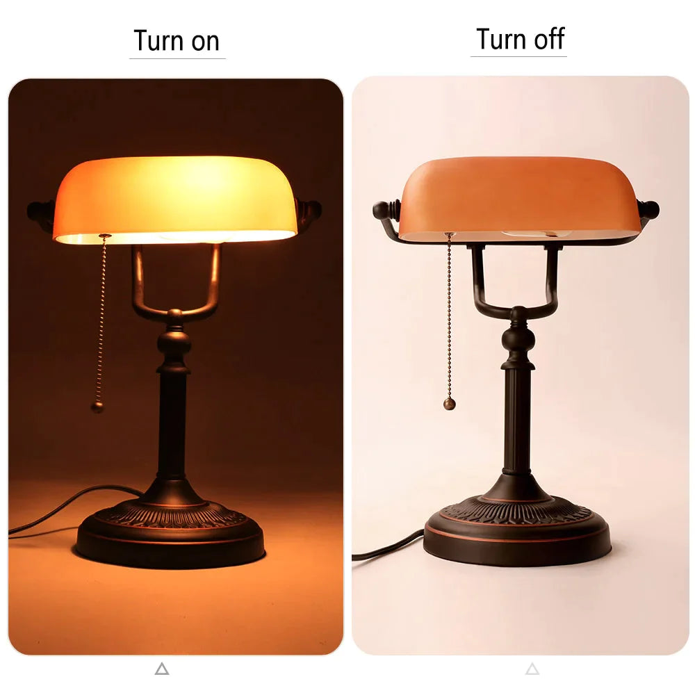 Vintage Banker Desk Lamp