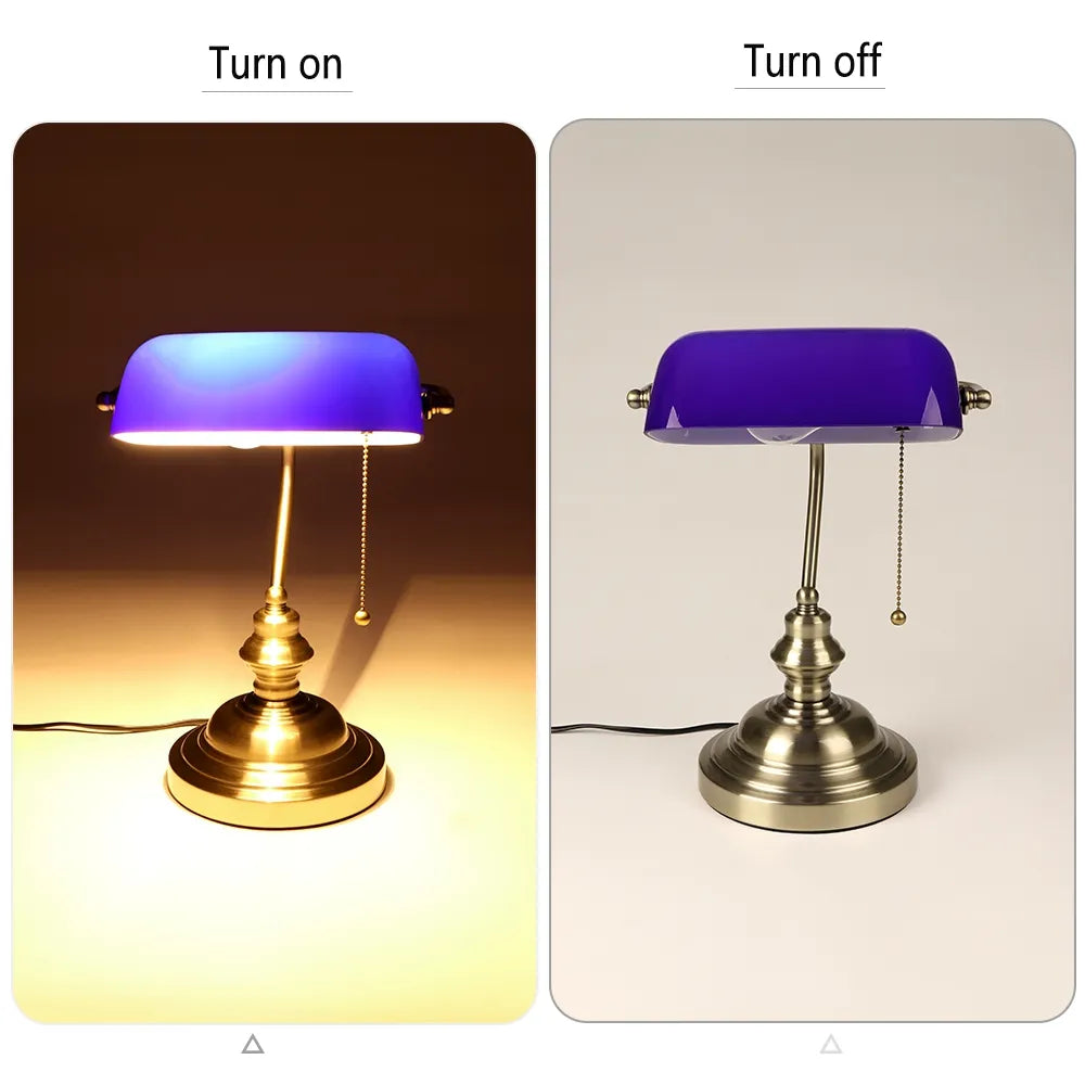 Vintage Banker Desk Lamp