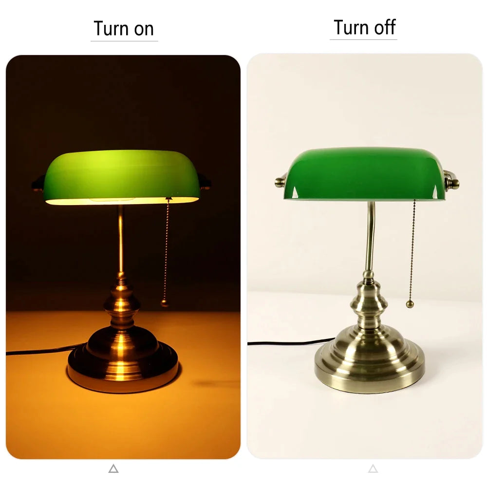 Vintage Banker Desk Lamp