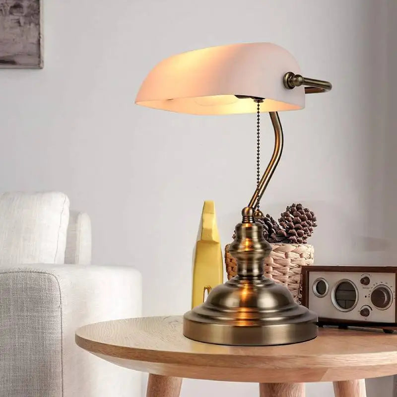Vintage Banker Desk Lamp