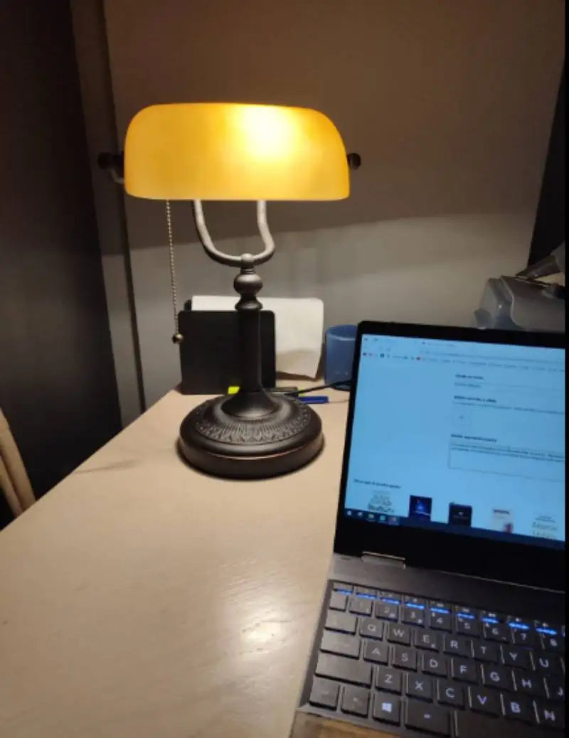 Vintage Banker Desk Lamp
