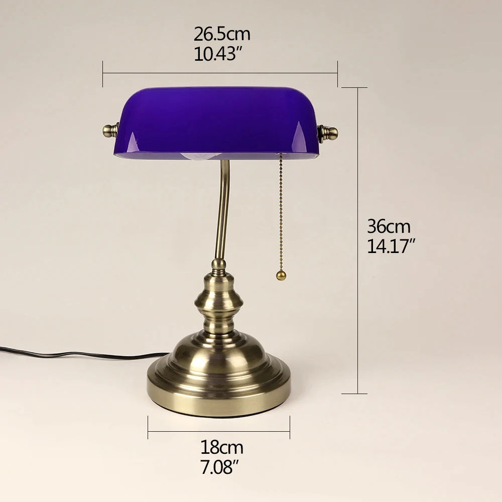 Vintage Banker Desk Lamp