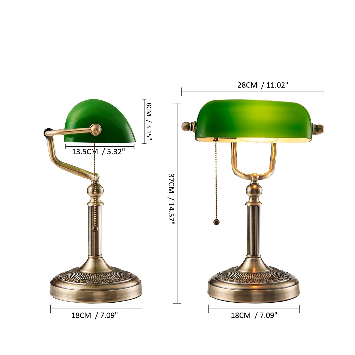 Vintage Banker Desk Lamp
