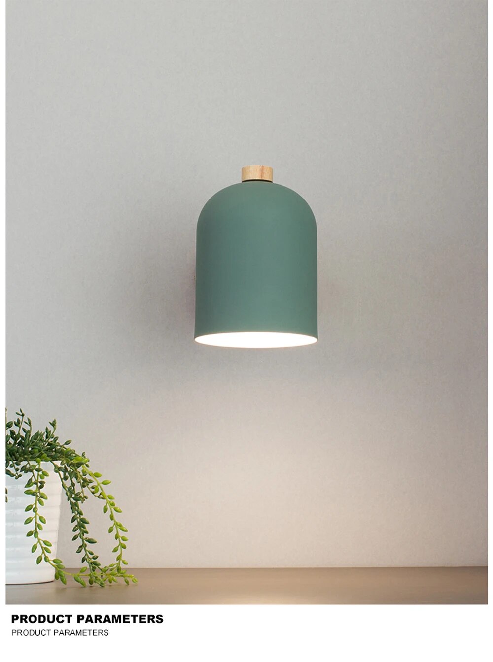 Nordic Wall Wood Hanging Bedside Sconce