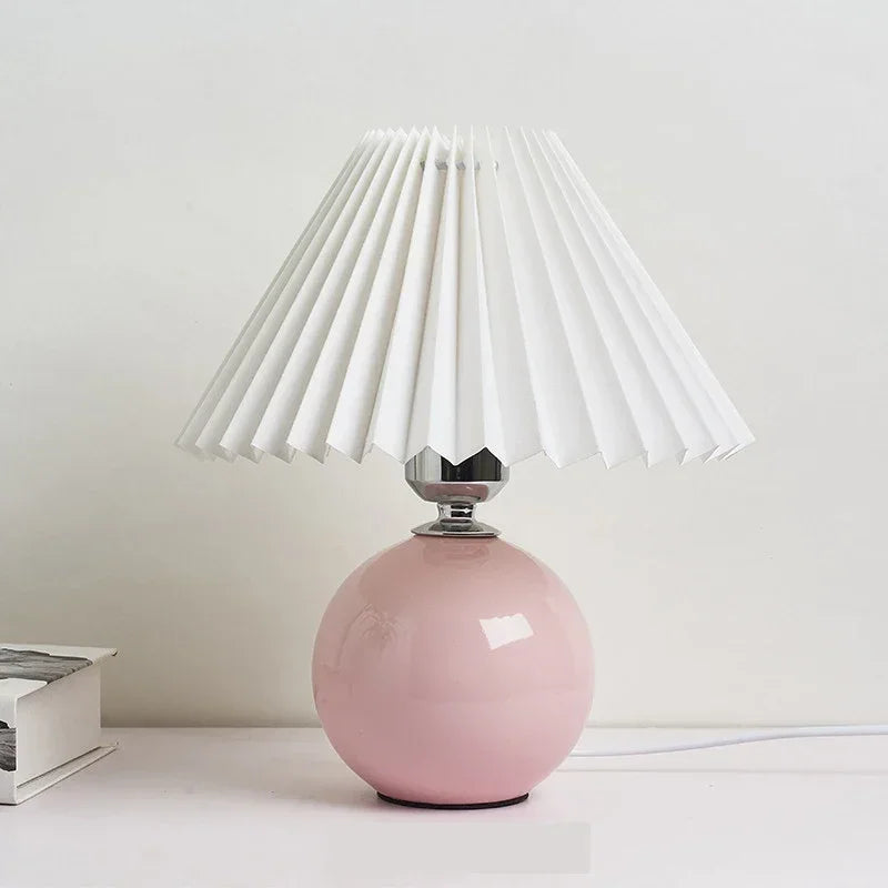 Ceramics Rattan Bedside Table Lamp