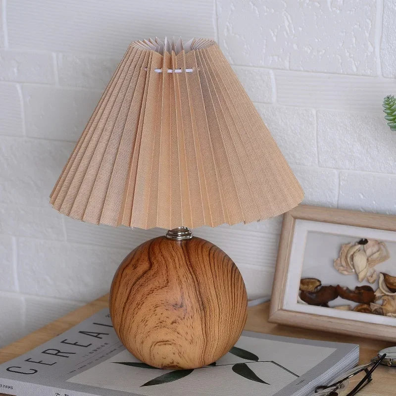 Ceramics Rattan Bedside Table Lamp