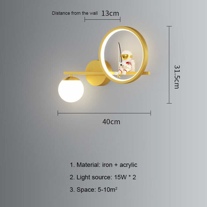 Nordic Modern LED Wall Lamp for Children Room