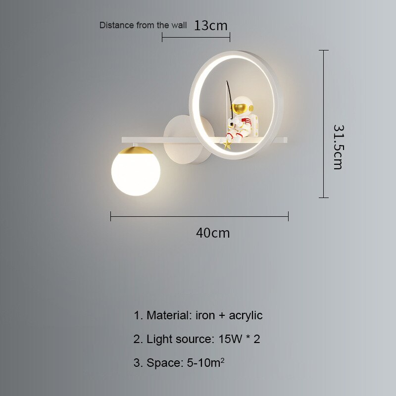 Nordic Modern LED Wall Lamp for Children Room