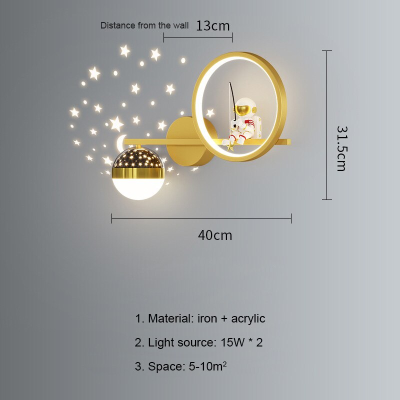 Nordic Modern LED Wall Lamp for Children Room