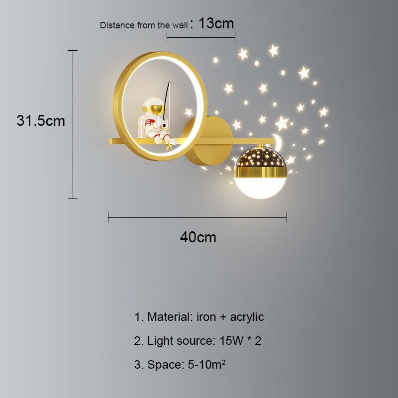 Nordic Modern LED Wall Lamp for Children Room