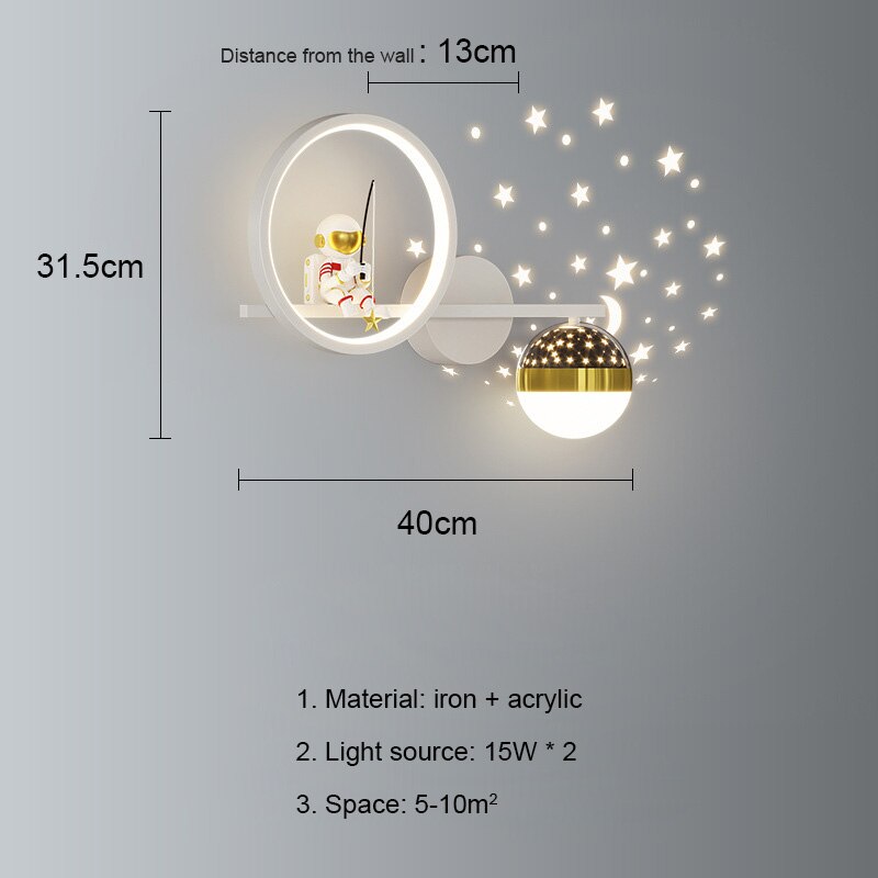 Nordic Modern LED Wall Lamp for Children Room