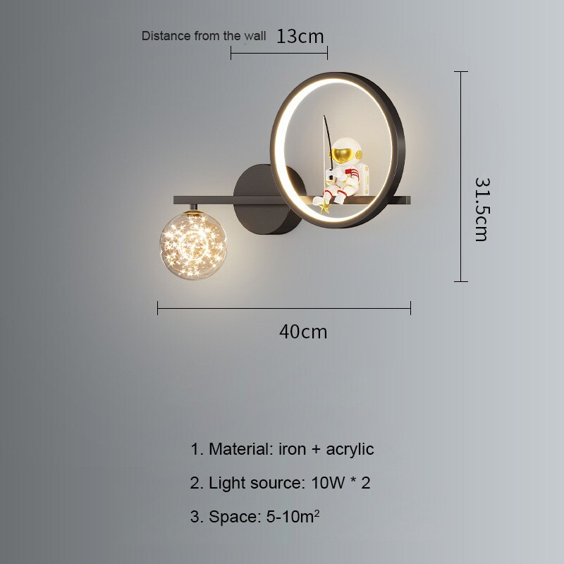 Nordic Modern LED Wall Lamp for Children Room