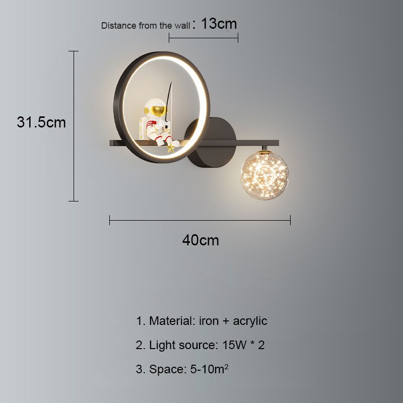 Nordic Modern LED Wall Lamp for Children Room