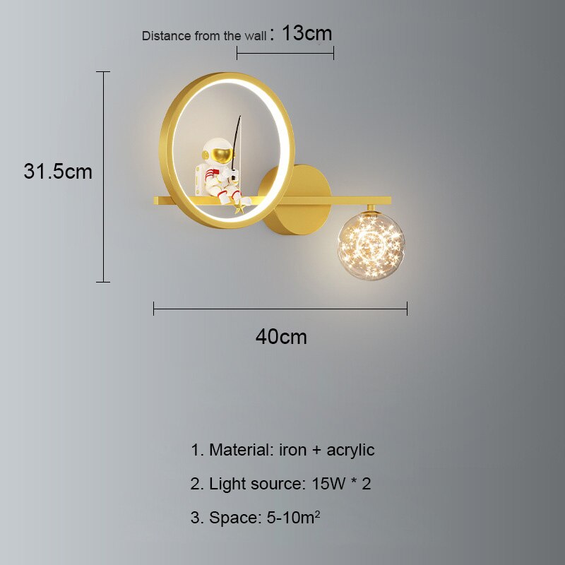 Nordic Modern LED Wall Lamp for Children Room