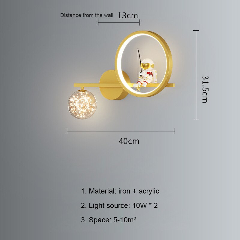 Nordic Modern LED Wall Lamp for Children Room