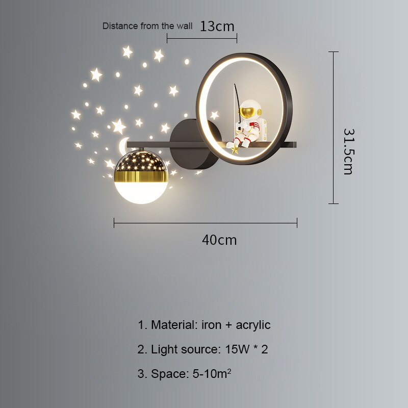 Nordic Modern LED Wall Lamp for Children Room