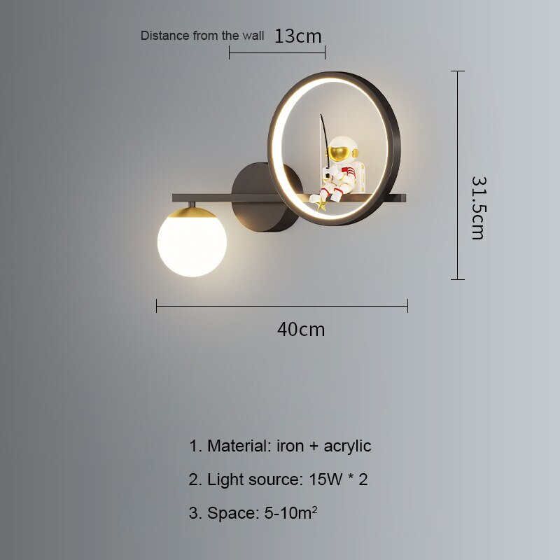 Nordic Modern LED Wall Lamp for Children Room