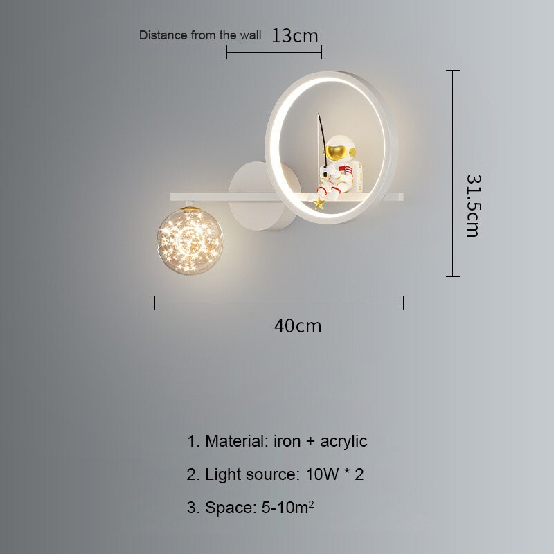 Nordic Modern LED Wall Lamp for Children Room