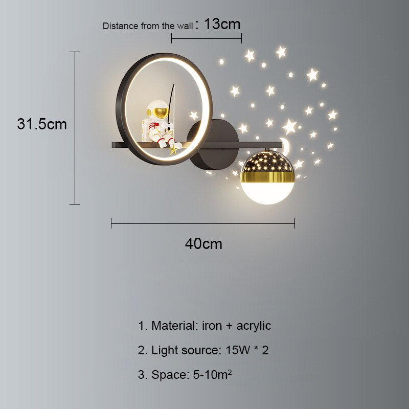 Nordic Modern LED Wall Lamp for Children Room