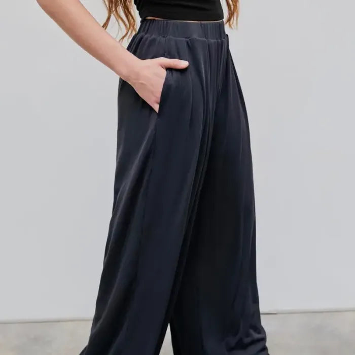 🛍️High Elastic Casual Stretchy Wide Leg Pants